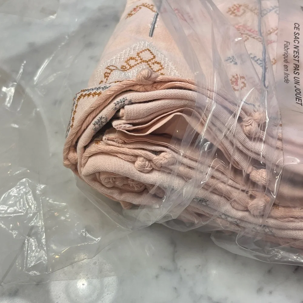 Anthropologie Embroidered Natani Curtains Set of 50 x 108 NIP